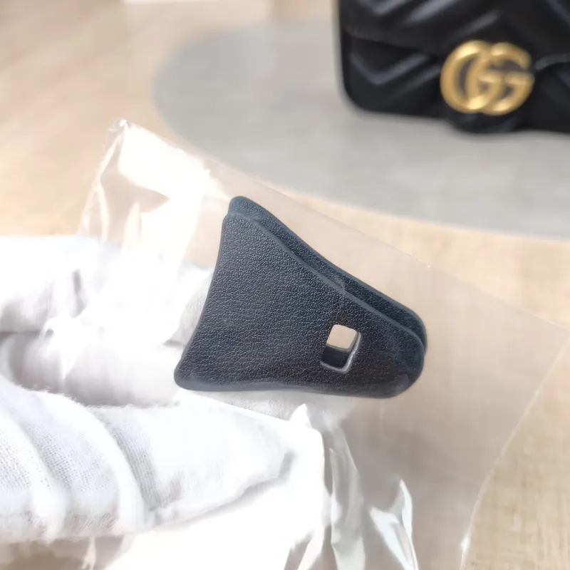 GUCCI Crossbody Bag GG Marmont Mini Marmont Mini Black Calfskin Mini 16.5 × 4.5 × 9.5 cm — detail view 2 of 13
