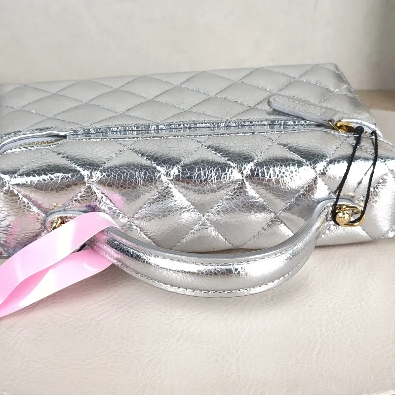 Chanel Crossbody Baglp Box Bag Top Handle Crossbody Bag Silver Calfskin One Size19.5 × 5 × 17 cm — detail view 9 of 13