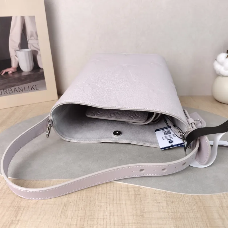 Louis Vuitton Top Handle Bag ALL IN BB Grey Calfskin BB 16 × 12 × 18 cm — detail view 6 of 12