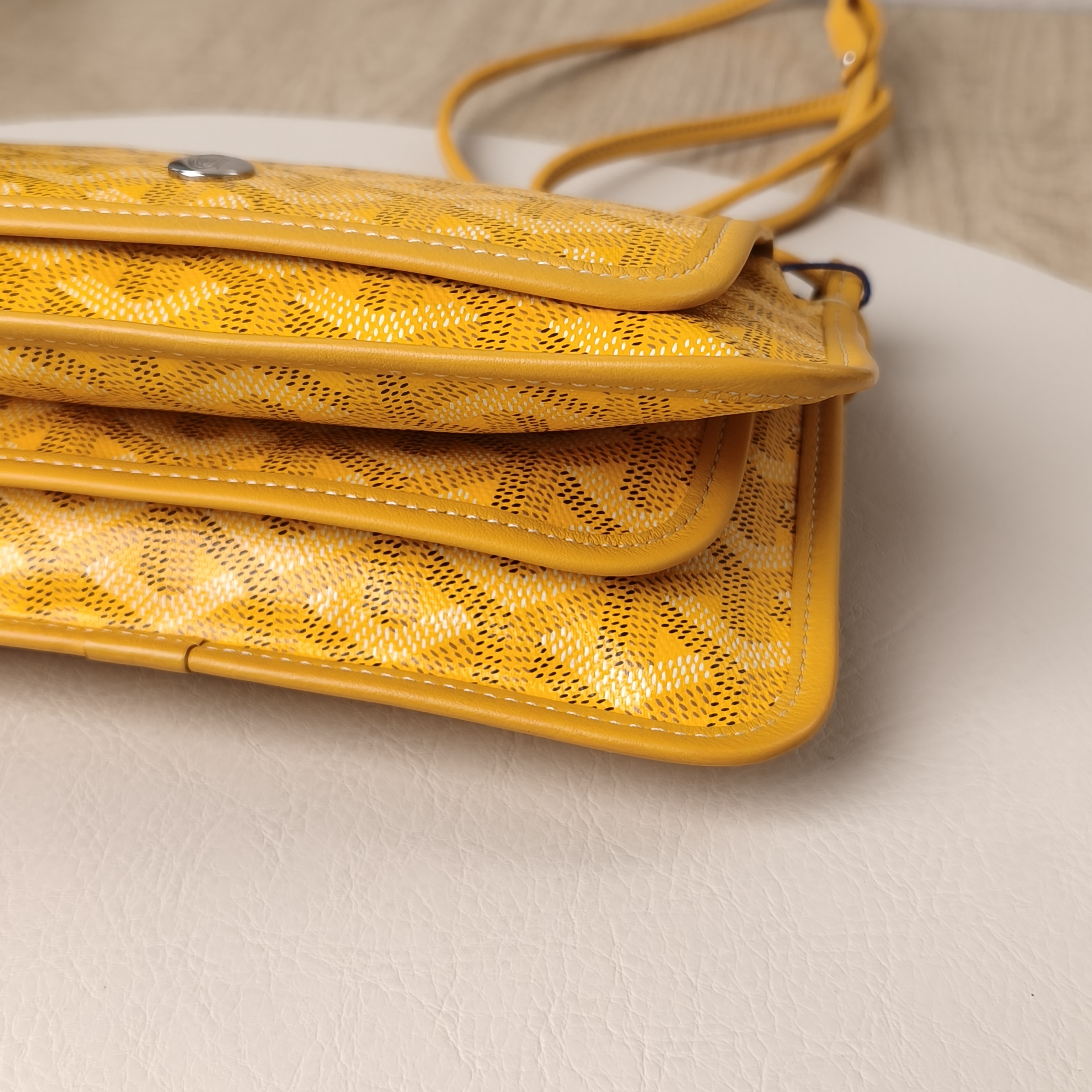 GOYARD PLUMET mini Yellow Canvas · 20.5 × 2.5 × 14 cm — cover view 9 of 9