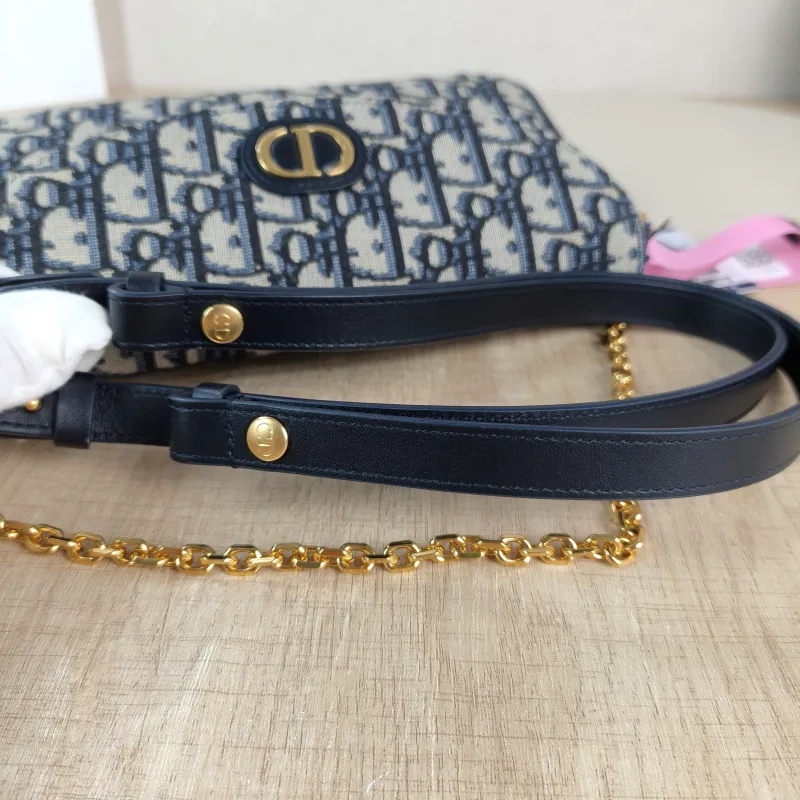 DIOR Crossbody Bag 30 Montaigne woc Blue Canvas One Size 21.5 × 3 × 12 cm — detail view 5 of 11