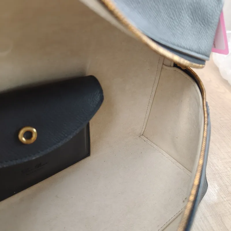 Loro Piana Crossbody Bag Extra Bag L27 Grey Calfskin One Size 27 × 10 × 16 cm — detail view 13 of 14