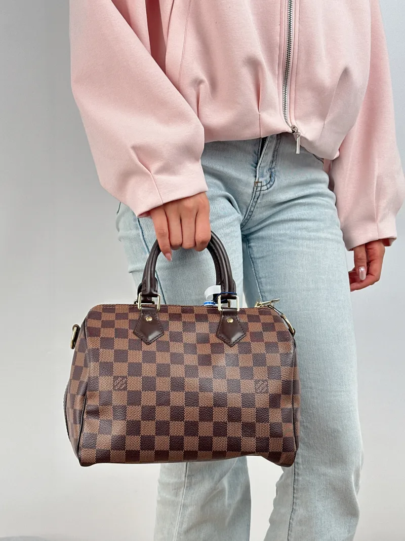 Louis Vuitton Top Handle Bag Speedy25 Shoulder Strap Edition- PVC Medium 25 × 15 × 19 cm — on-model view 2 of 2