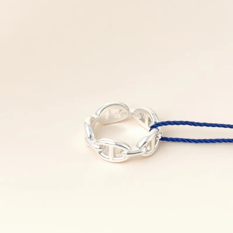 Hermès Ring Chaine d'Ancre Enchainee Ring Silver925 One Size57