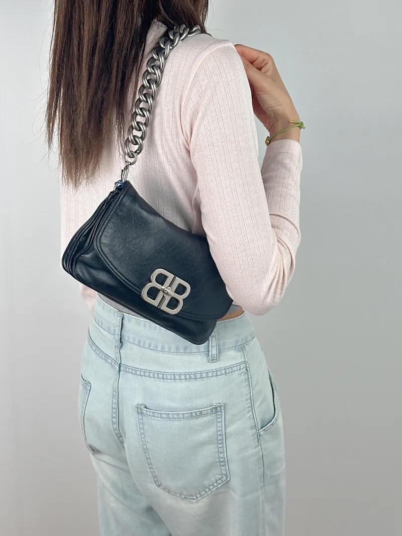 BALENCIAGA Crossbody Bag Crossbody Bag Calfskin One Size 23 × 3 × 14 cm — on-model view 1 of 1