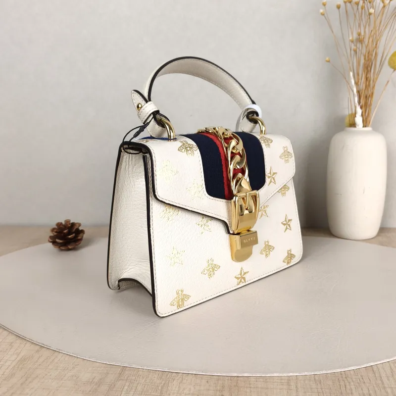 GUCCI Crossbody Bag Sylvie Edition White Calfskinmini20 × 8 × 14 cm — cover view 2 of 5
