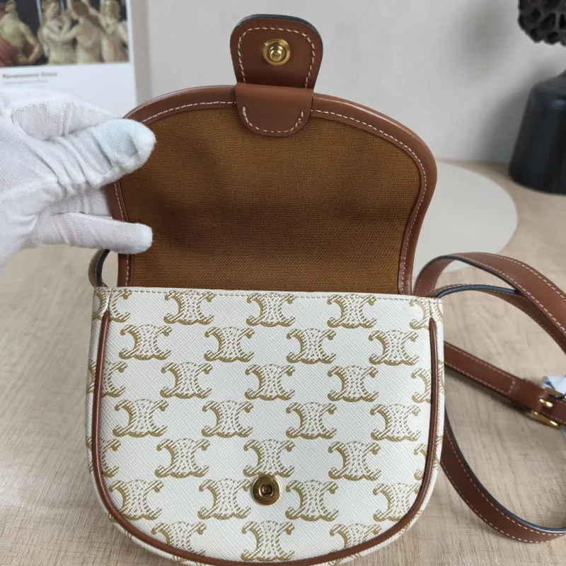 CELINE Crossbody Bag BESACE White PVC Mini 15 × 4 × 11 cm — detail view 9 of 12