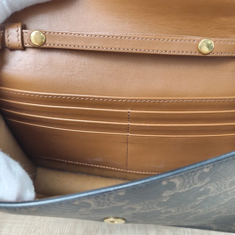 CELINE Crossbody Bagmallon triomphe woc Monogram PV Cmini19.5 × 4 × 13 cm — detail view 1 of 16