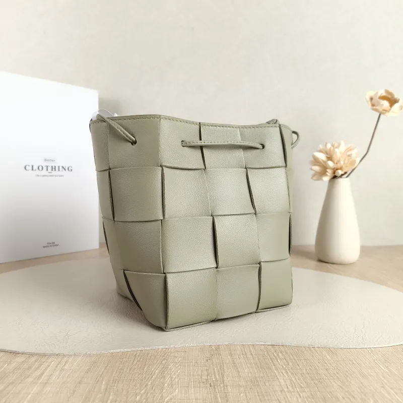Bottega Veneta Crossbody Bag Cassette Woven Lambskin One Size 14 × 14 × 18 cm — cover view 3 of 5