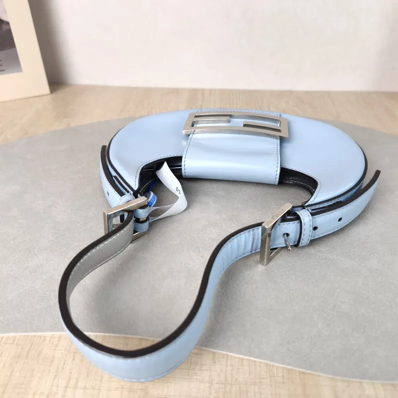 FENDI Shoulder Bag Blue Calfskin One Size 20.5 × 2.5 × 9 cm — detail view 2 of 10