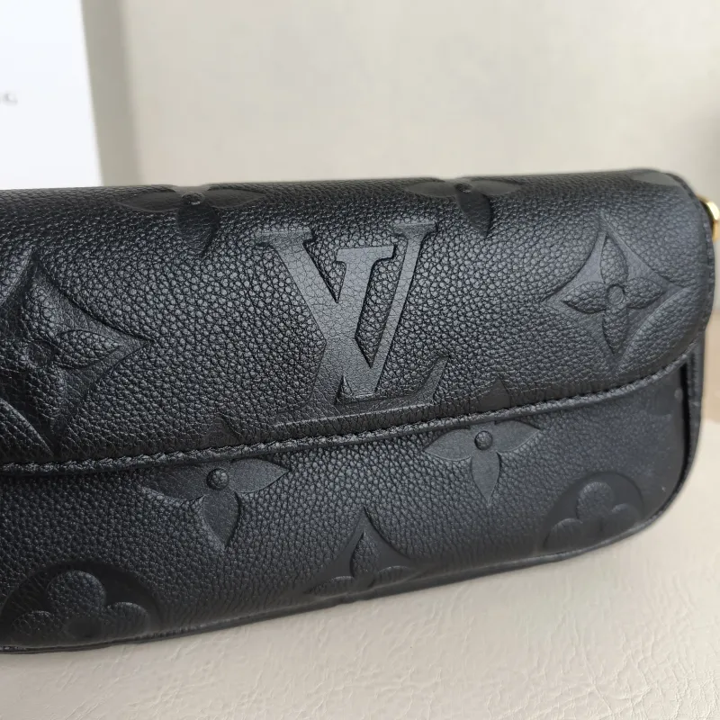 Louis Vuitton Crossbody Bag IVY Black Empreinte Embossed Calfskin Small 23.5 × 4.3 × 12 cm — detail view 10 of 12