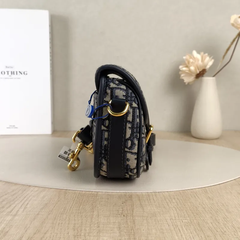 DIOR Crossbody Bag Bobby Blue Canvas Small18 × 5 × 14 cm — detail view 11 of 12