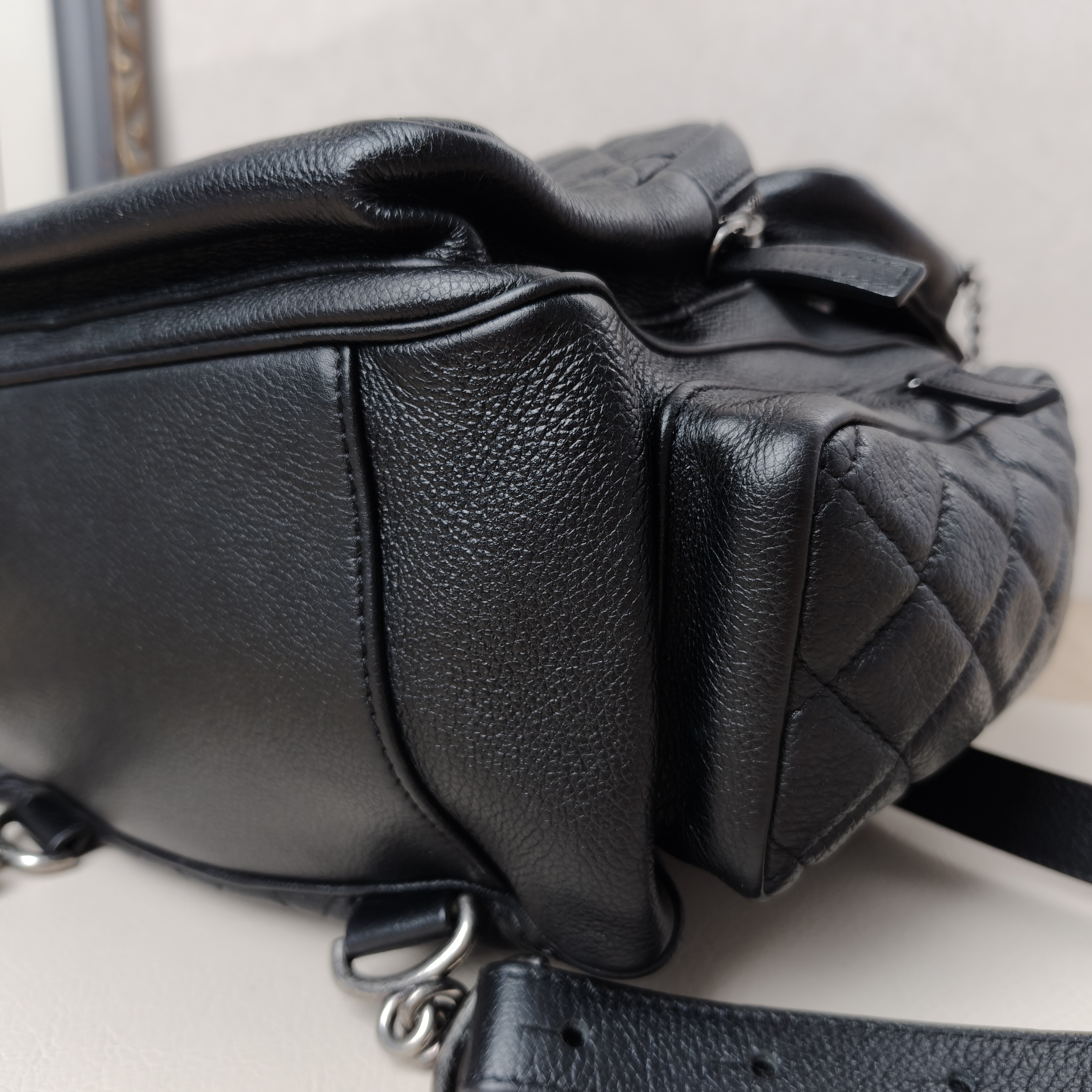 Chanel Backpack Backpack Black Calfskin Large27 × 12 × 20 cm — cover view 4 of 10