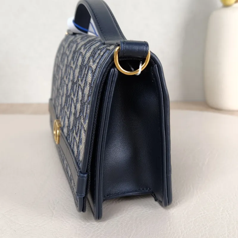 DIOR Crossbody Bag 30Montaigne Cigale Top Handle Crossbody Bag Blue Canvas One Size 20.5 × 5 × 11 cm — detail view 1 of 14