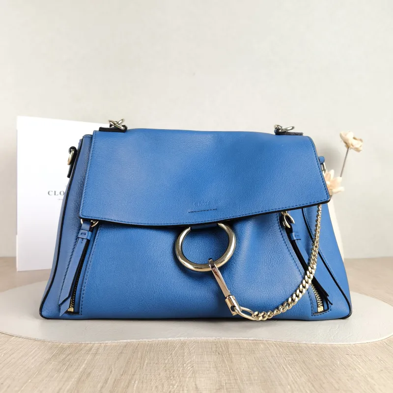 Chloé Crossbody Bag Crossbody Bag Blue Calfskin One Size 33 × 13 × 21 cm