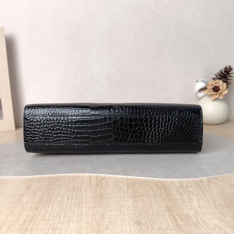 SAINT LAURENT Shoulder Bag MANHATTAN Black Calfskin Medium 29 × 7.5 × 20 cm — cover view 4 of 5