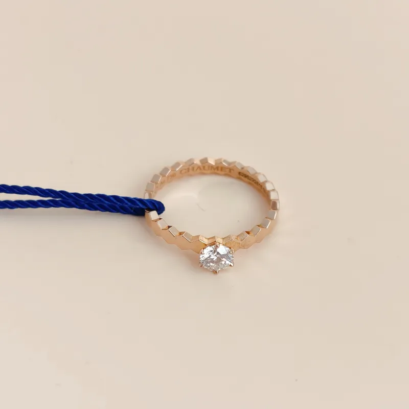 CHAUMET Ring Bee de · Collection Ring Rose Gold Diamond18KR ose Gold One Size 50 0.32ct