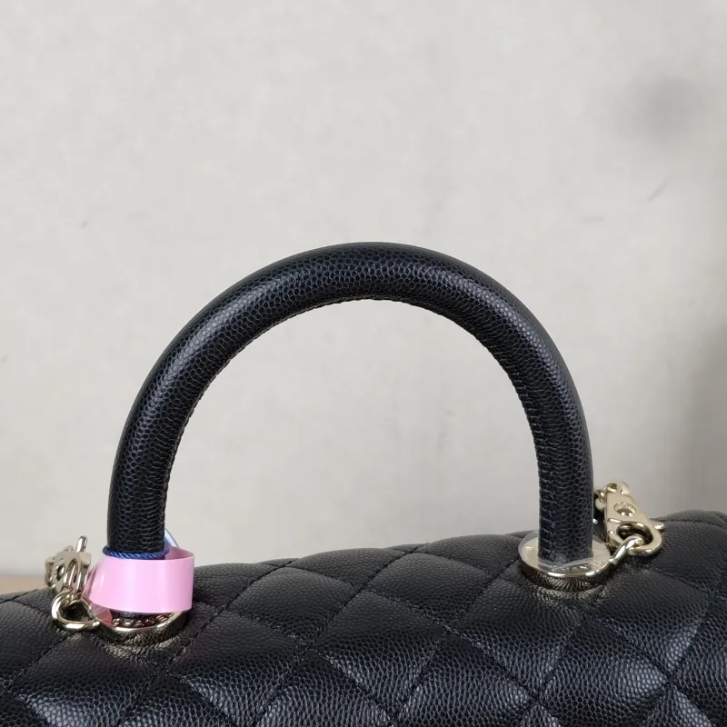 Chanel Top Handle Bag Coco Handle​ Black Grained Calfskin Small 24 × 10 × 14 cm — detail view 1 of 14