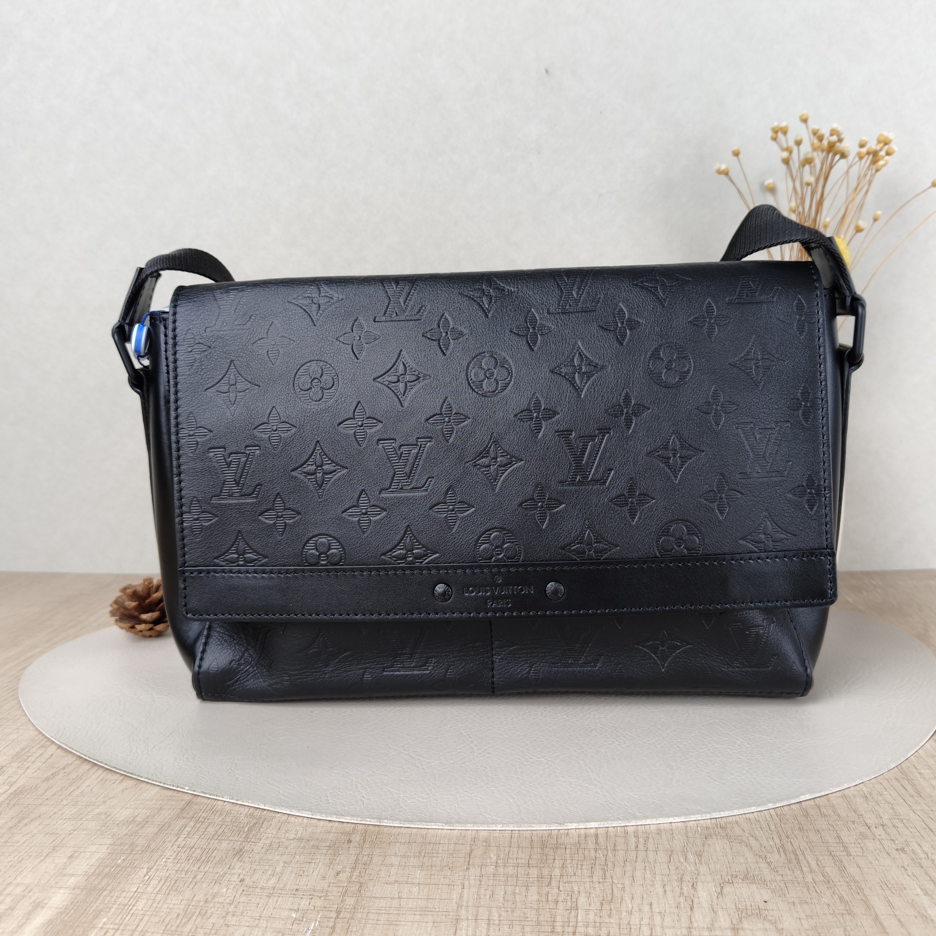 Louis Vuitton Crossbody Bag Sprinter Messenger Bag Black Calfskin One Size32 × 11 × 21 cm