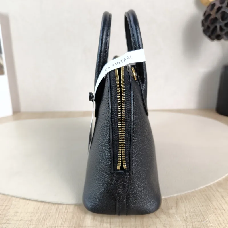 Hermès Crossbody Bag Bolide 1923 Top Handle Bag Black Lambskin Mini 18 × 8 × 15 cm K — detail view 10 of 11