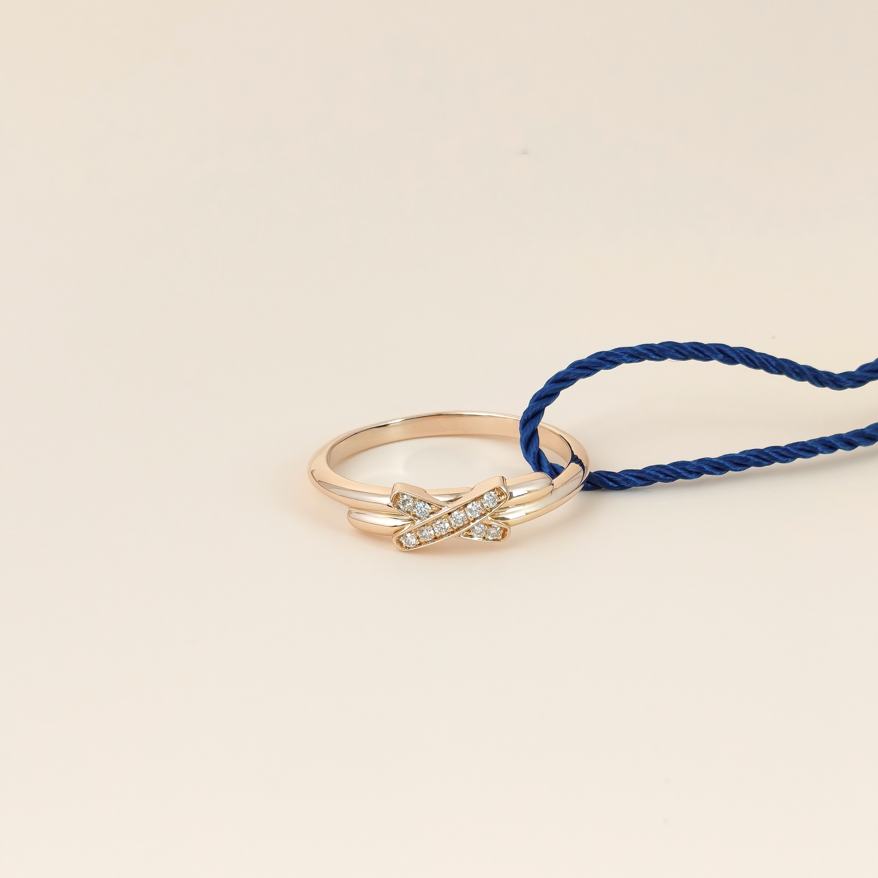 CHAUMET Ring Jeux de Liens Gold18K Diamond One Size50