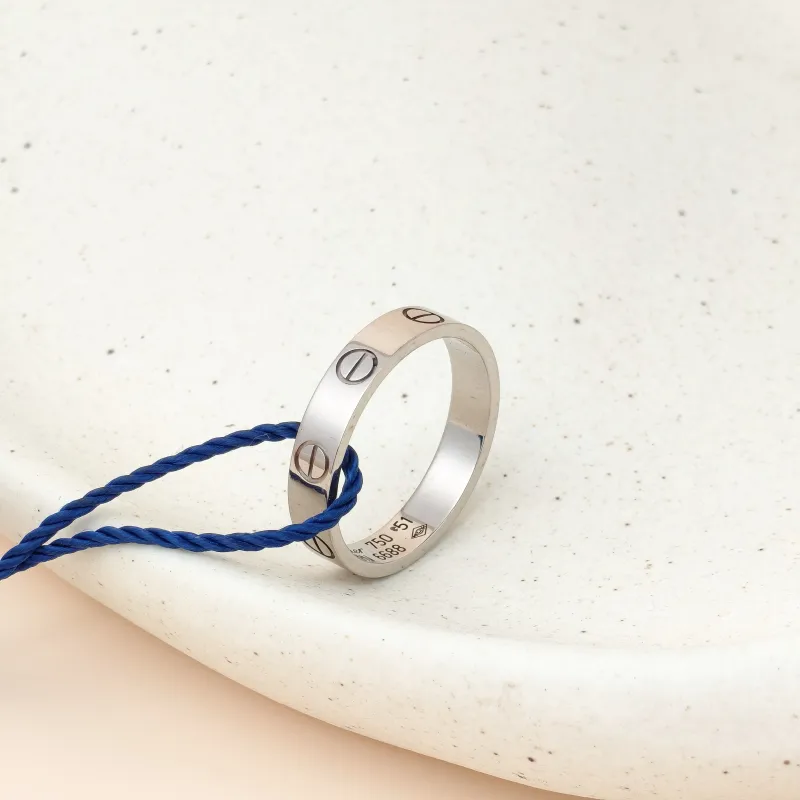 CARTIER Ring LOVE Ring 18KW hite Gold Silver18KW hite Gold Small 3.6 51 — cover view 3 of 8