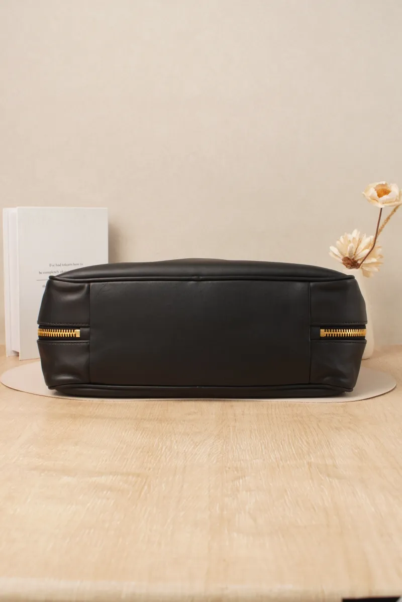 Miumiu Beau Bowling Bag Large Black Calfskin · 34 × 10 × 23 cm — cover view 4 of 7