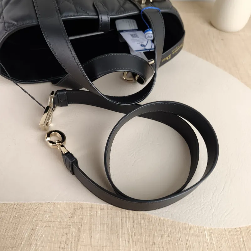 DIOR Shoulder Bag TOUJOURS Edition Black Calfskin Small 18.5 × 12 × 18.5 cm — detail view 5 of 9