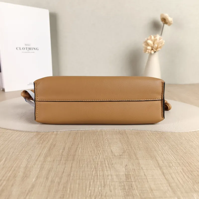 LOEWE Crossbody Bag Flamenco Brown Calfskin Mini 24 × 9 × 18 cm — cover view 3 of 5