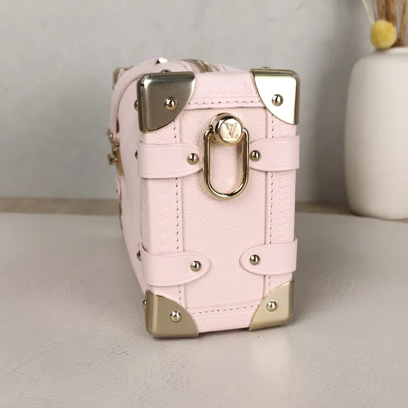 Louis Vuitton Crossbody Bag Side Trunk Box Pink Calfskin Small 18 × 8 × 12.5 cm — detail view 5 of 11