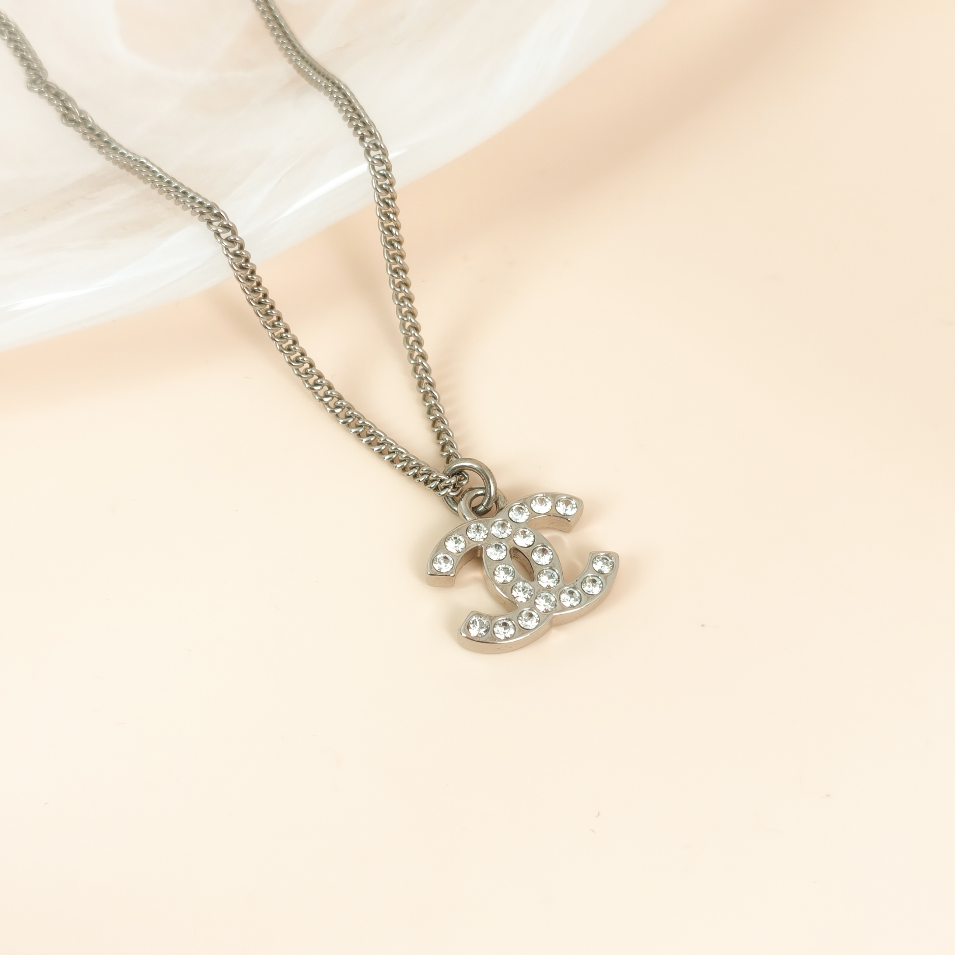 Chanel Necklace c Necklace Silver One Size42cm — cover view 8 of 8
