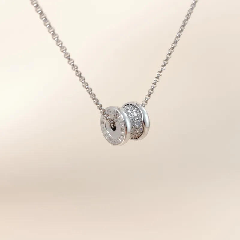 Bvlgari Necklace B.zero1 Pavé Diamond White Gold 18KW hite Gold Diamond Mini 44cm — cover view 10 of 11