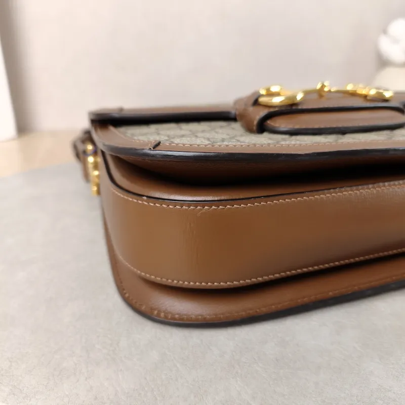 GUCCI Shoulder Bag Horsebit 1955 Horsebit Medium Monogram PVC Medium25 × 8 × 18 cm — detail view 7 of 14