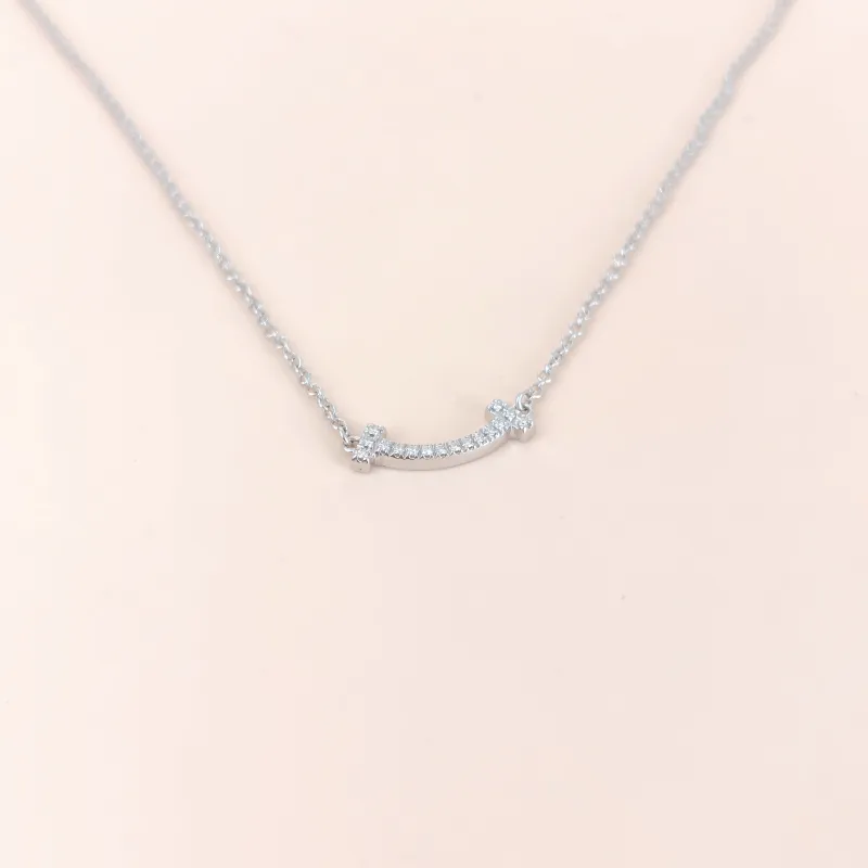 Tiffany&Co. Necklace TC ollection Smile Necklace White Gold Diamondmini44.5cm — cover view 4 of 8