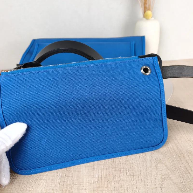 Hermès Crossbody Bag Herbag 31 Blue Black Canvas Medium 30.5 × 11 × 25.5 cm C — detail view 15 of 16