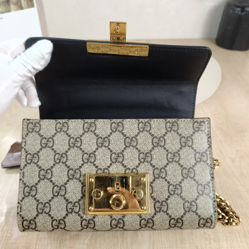 GUCCI Crossbody Bag Padlock Monogram PVC Small 20.5 × 7.5 × 13 cm — detail view 7 of 11