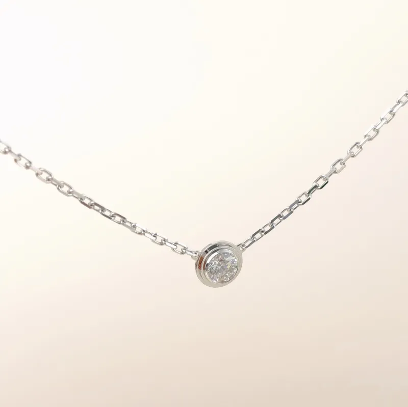 CARTIER Necklace d'Amour Necklace White Gold 18KW hite Gold Diamond Large 40cm — cover view 3 of 10