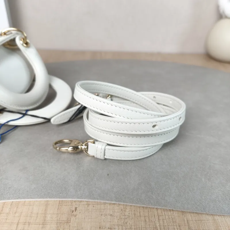 DIOR Crossbody Bag Lady Lady Dior Bag White Lambskin Mini 12 × 5 × 10 cm — detail view 8 of 11