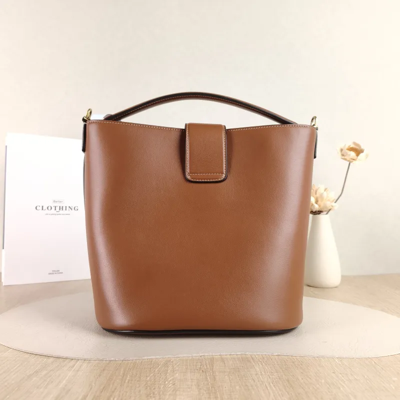 CELINE Crossbody Bag Louise Bucket Bag Calfskin Medium 24 × 16 × 28 cm — cover view 2 of 5