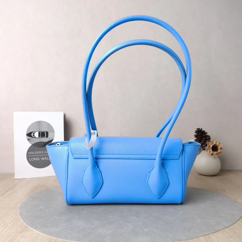 FERRAGAMO Shoulder Bag Shoulder Bag Blue Calfskin One Size25 × 12 × 17 cm — cover view 3 of 5