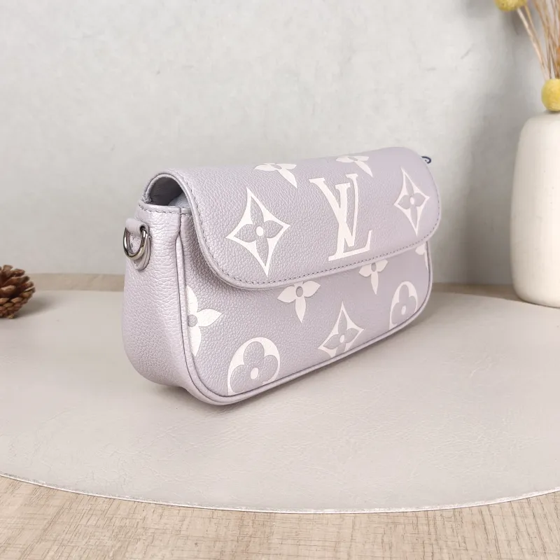 Louis Vuitton Crossbody Bag IVY Grey · White Monogram Empreinte Embossed Calfskin Small 23.5 × 4.3 × 12 cm — cover view 2 of 5