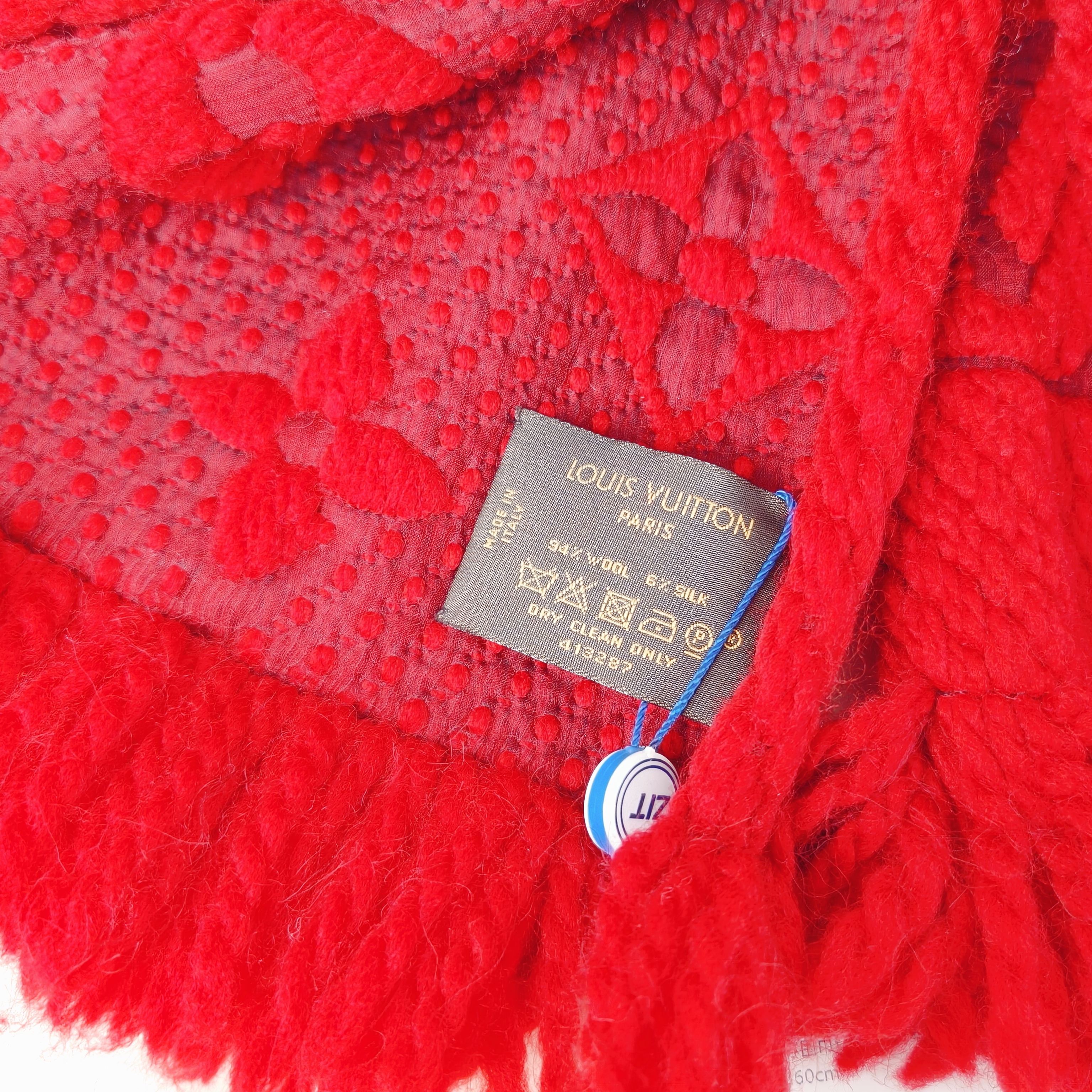 Louis Vuitton Scarf Scarf Red Wool · Silk One Size30*160cm — cover view 3 of 7