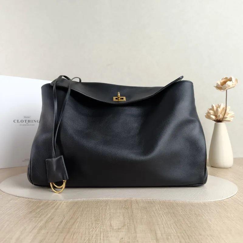 BALENCIAGA Crossbody Bag RODEO Black CC alfskin Medium35 × 11 × 23.5 cm