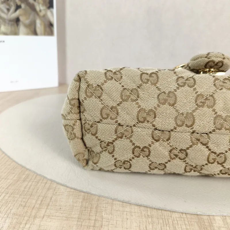 GUCCI Shoulder Bag GG Marmont Marmont Shoulder Bag Brown Monogram Canvas Small 23 × 9 × 17 cm — detail view 11 of 11