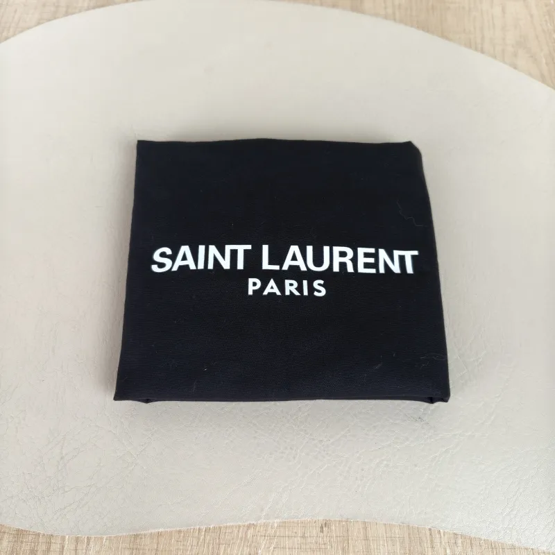 SAINT LAURENT Crossbody Bag Niki D Dark Grey Waxed Leather Calfskin Small 21 × 7.5 × 16 cm — detail view 6 of 12