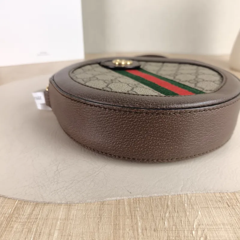 GUCCI Crossbody Bag Ophidia GG Round Bag Monogram PVC Mini 18 × 4.5 × 18 cm — detail view 4 of 10
