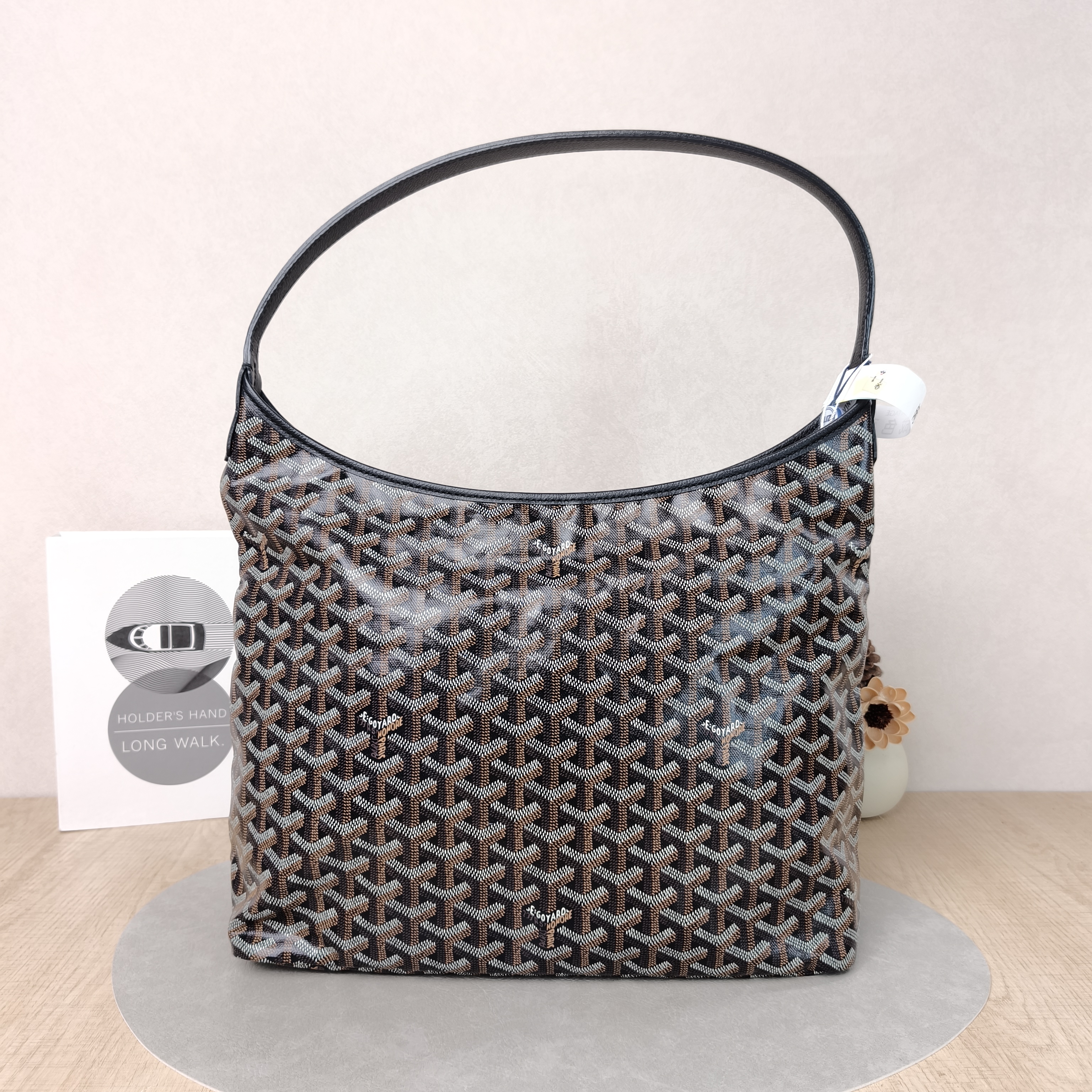 GOYARD Shoulder Bag Boheme Hobo​Black ine Canvas34 × 14 × 27 cm