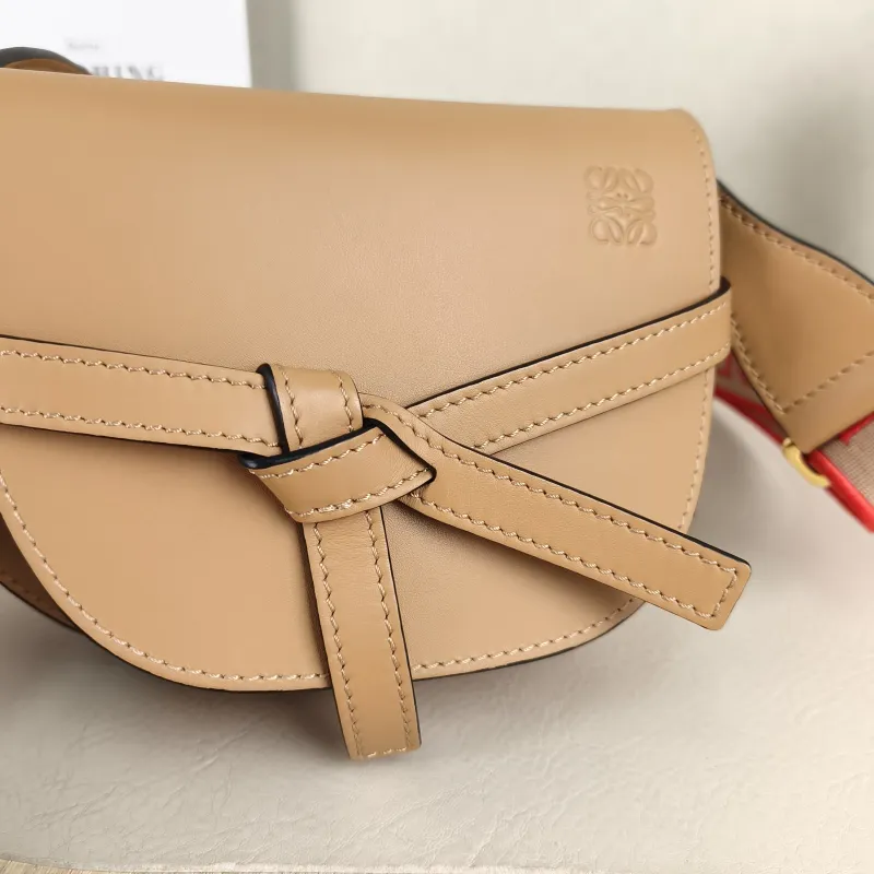 LOEWE Crossbody Bag Gate Dual Shoulder Strap Yellow Calfskin Mini 21 × 9.5 × 13 cm — detail view 3 of 9