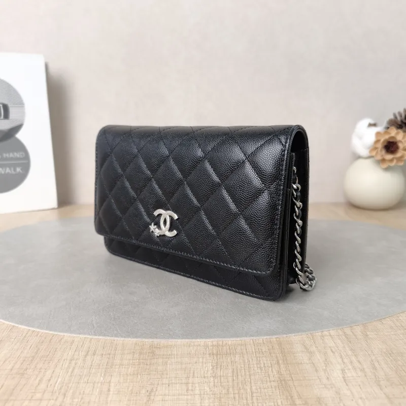 Chanel Crossbody Bag CF WOCWOC Bag Black Calfskin One Size19.2 × 3.5 × 12.3 cm — cover view 6 of 6
