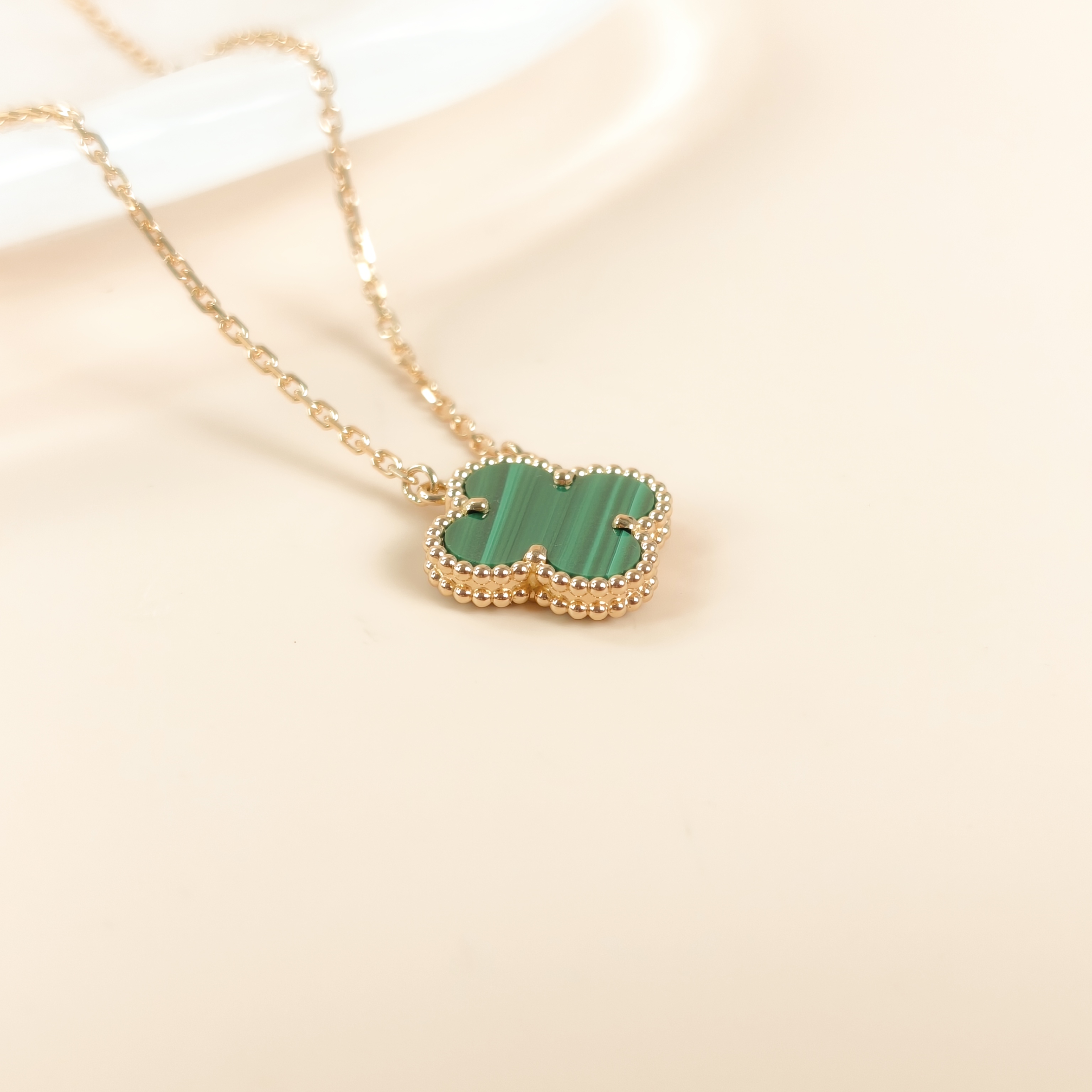 Van Cleef & Arpels Necklace Alhambra Alhambra Collection Yellow Gold Malachite18KY ellow Gold Vintage Small41cm โ cover view 7 of 10